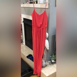 NEW Rumors Coral Salmon Sleeveless Pants One Piece Jumpsuit